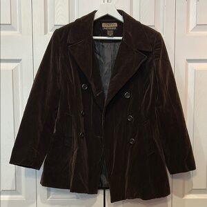 Vintage Finity Velvet Chocolate Brown Coat